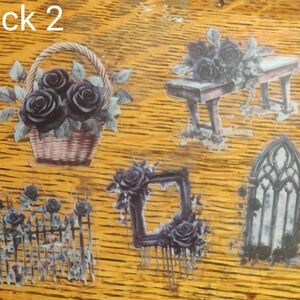 Source Unknown Gothic Rose Stickers